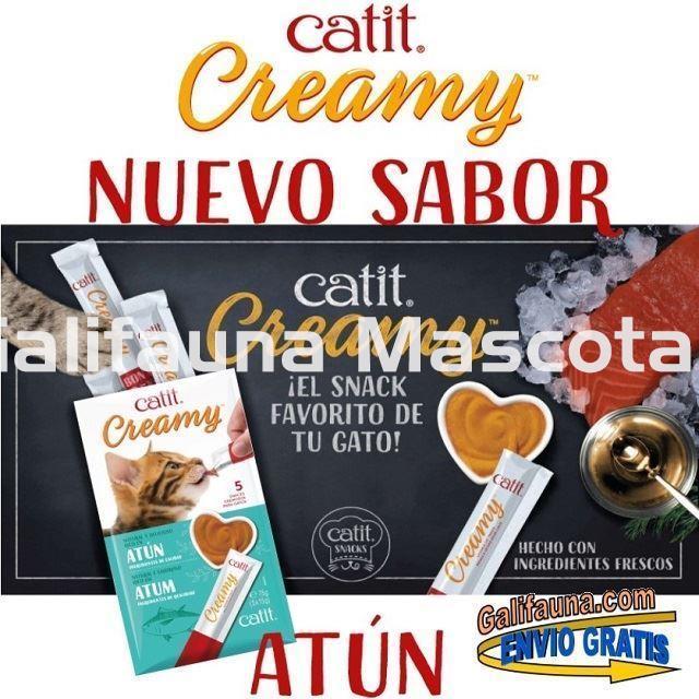 Pack de 60 Snacks CATIT CREAMY SNACK CREMOSO de ATUN. - Imagen 1