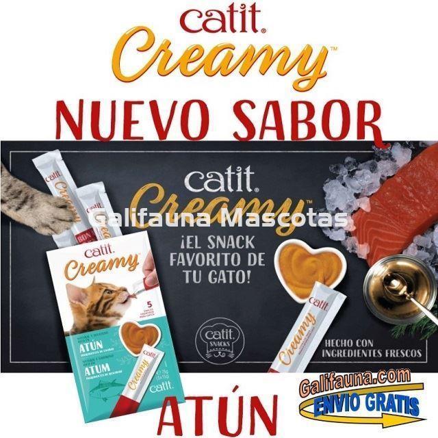 Pack de 60 Snacks CATIT CREAMY SNACK CREMOSO de ATUN. - Imagen 1