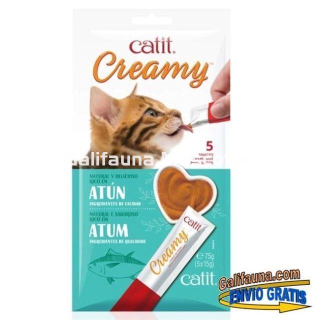 Pack de 60 Snacks CATIT CREAMY SNACK CREMOSO de ATUN. - Imagen 2