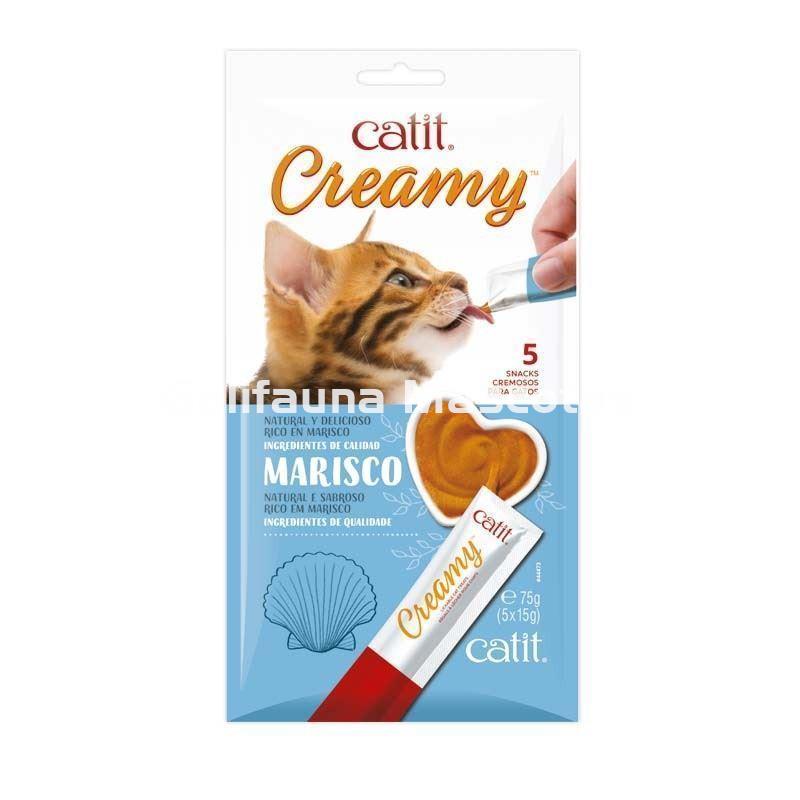 Pack de 60 Snacks CATIT CREAMY SNACK CREMOSO de Marisco. - Imagen 2