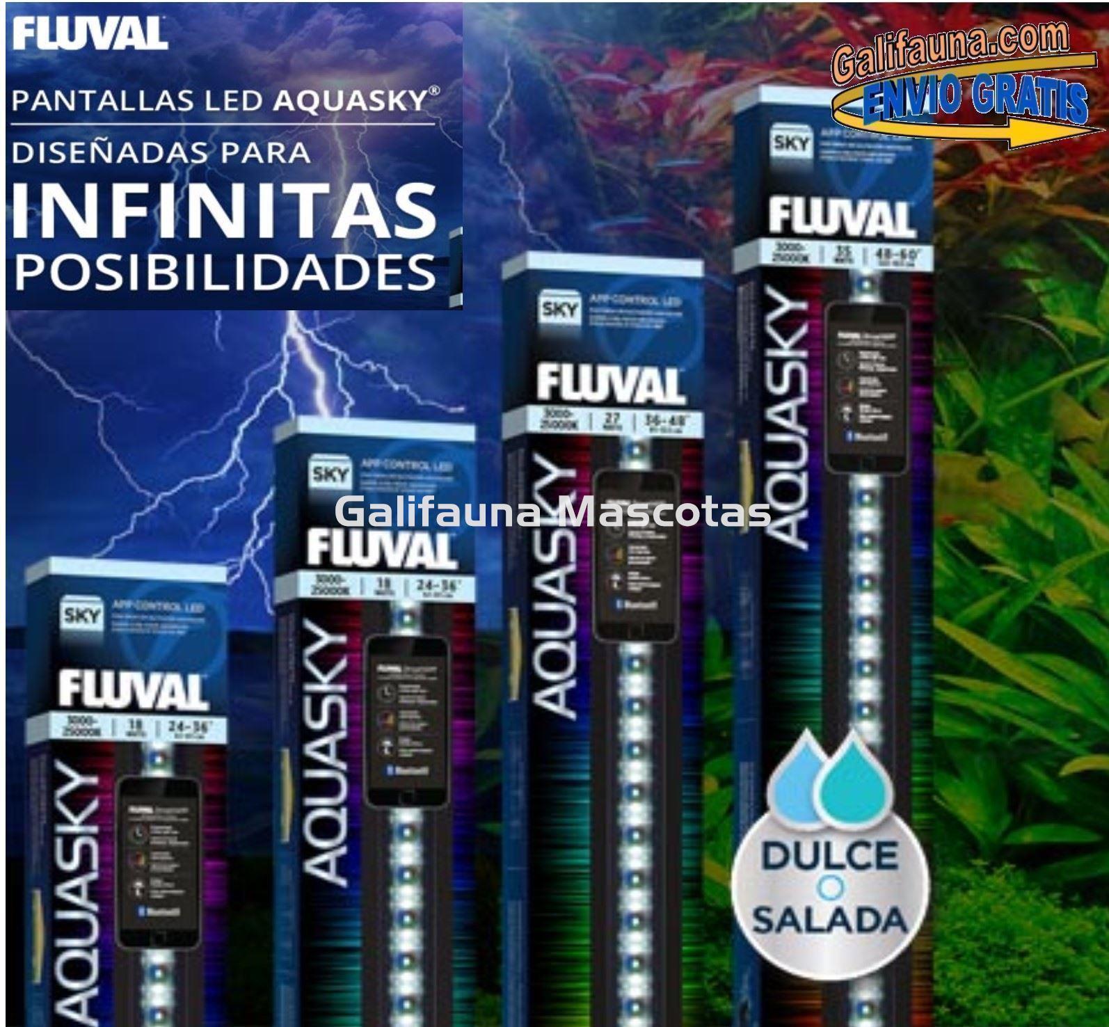 PANTALLA LED BLUETOOTH FLUVAL AQUASKY LED. Conexión APP Fluval y Brazos extensibles. - Imagen 1