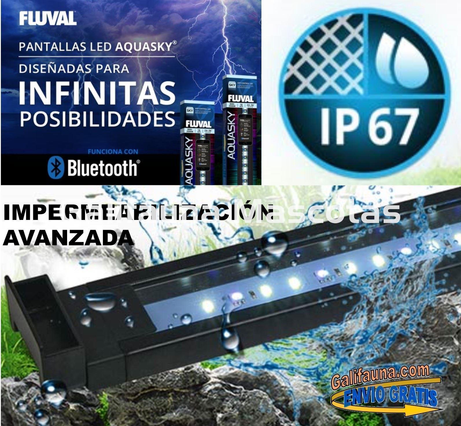 PANTALLA LED BLUETOOTH FLUVAL AQUASKY LED. Conexión APP Fluval y Brazos extensibles. - Imagen 2