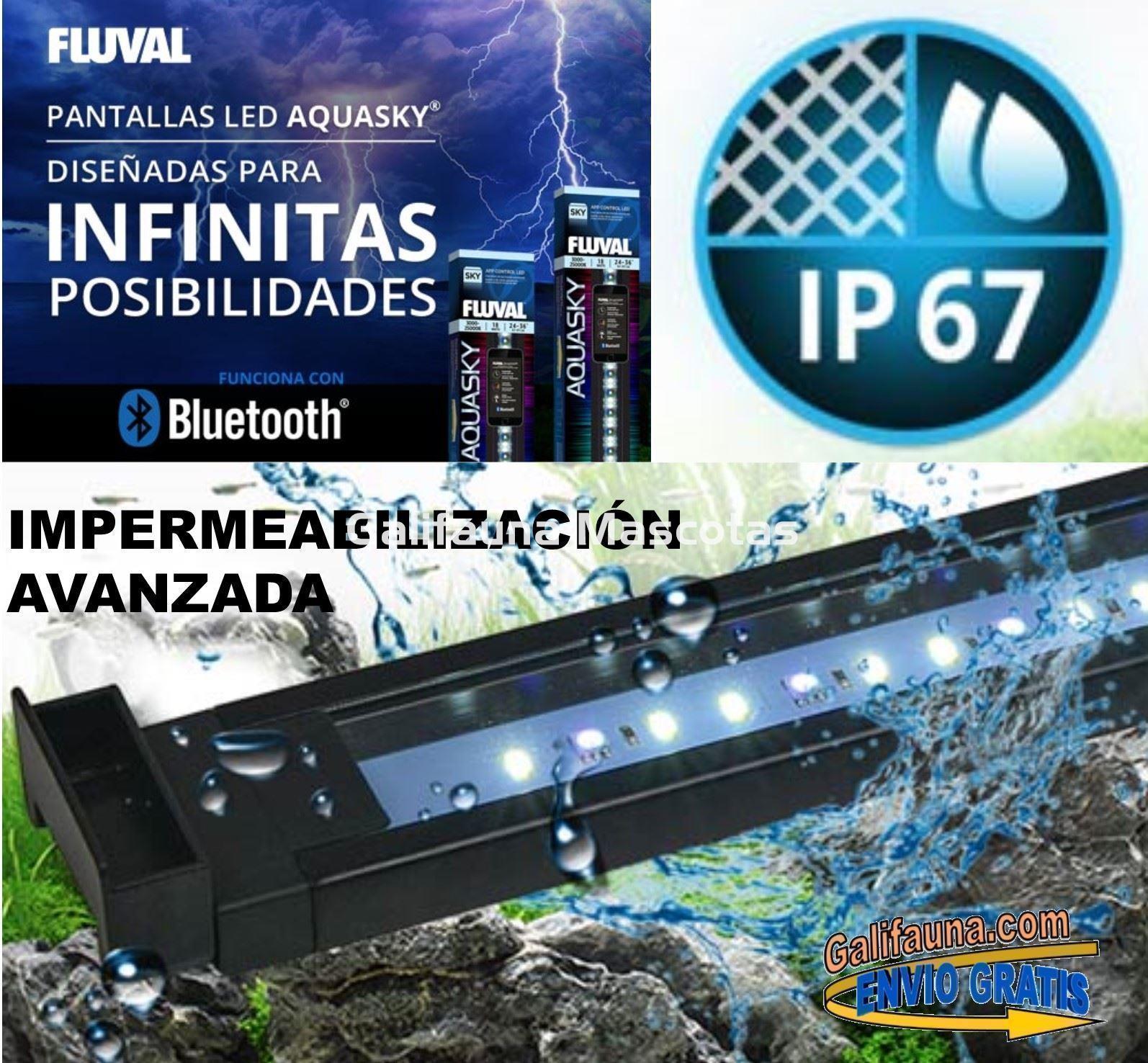 PANTALLA LED BLUETOOTH FLUVAL AQUASKY LED. Conexión APP Fluval y Brazos extensibles. - Imagen 2