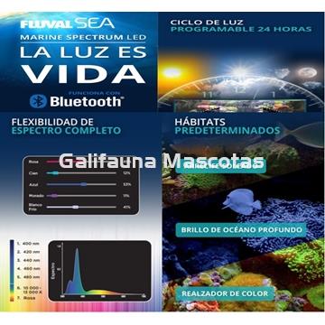 PANTALLA LED BLUETOOTH FLUVAL SEA MARINE SPECTRUM 3.0. Marino. APP Fluval. Brazos extensibles. - Imagen 2