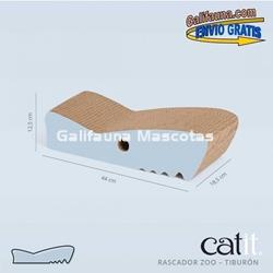 RASCADOR CATIT ZOO MODELO TIBURON - Con hierba gatera. - Imagen 1