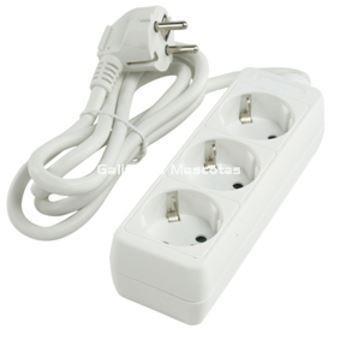 EXTRASTAR Regleta Alargador de 3 Metros con 3 Enchufes, 3 Tomas Regleta  Alargador para el hogar, Oficina y Viajes, Blanco 1Pc : :  Electrónica