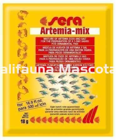 Sera Artemia Mix 18 g. Sobres individuales - Imagen 2