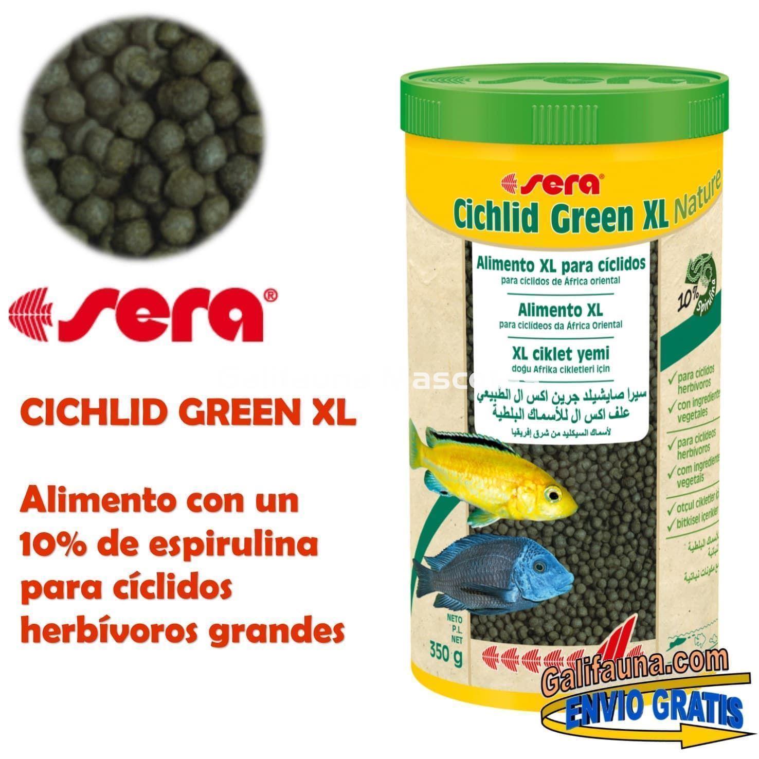 SERA Cichlid Green XL - Alimento para grandes ciclidos herbívoros.