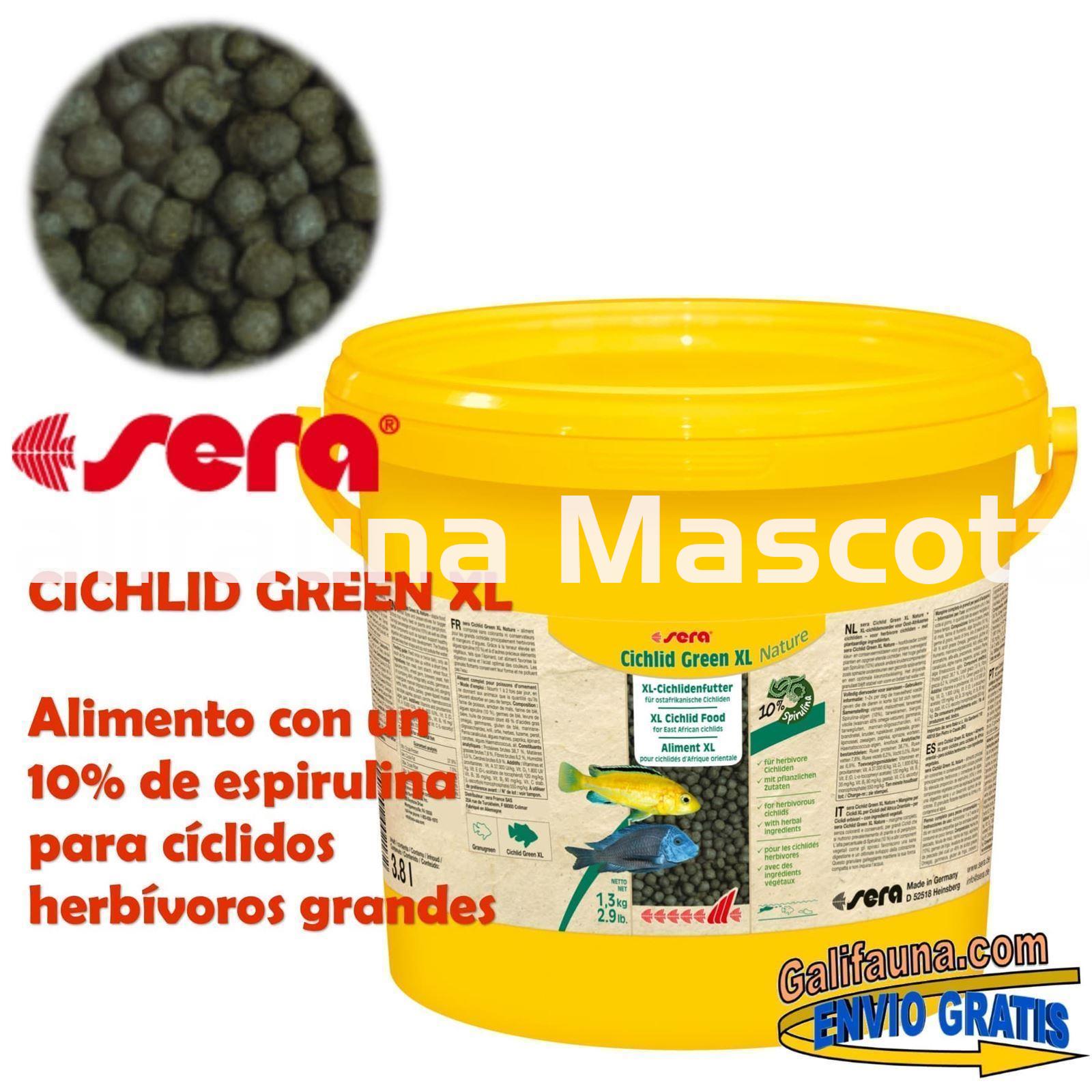 SERA Cichlid Green XL - Alimento para grandes ciclidos herbívoros. - Imagen 2