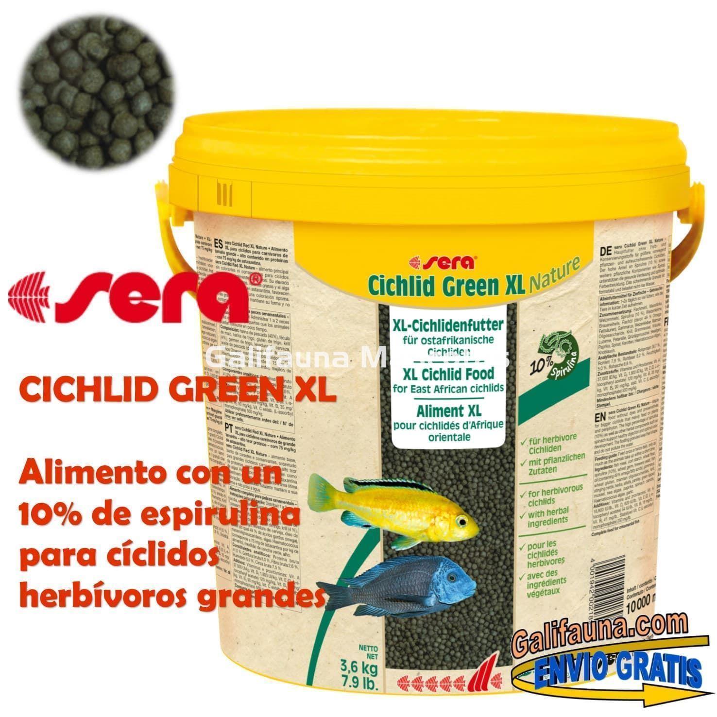 SERA Cichlid Green XL - Alimento para grandes ciclidos herbívoros.