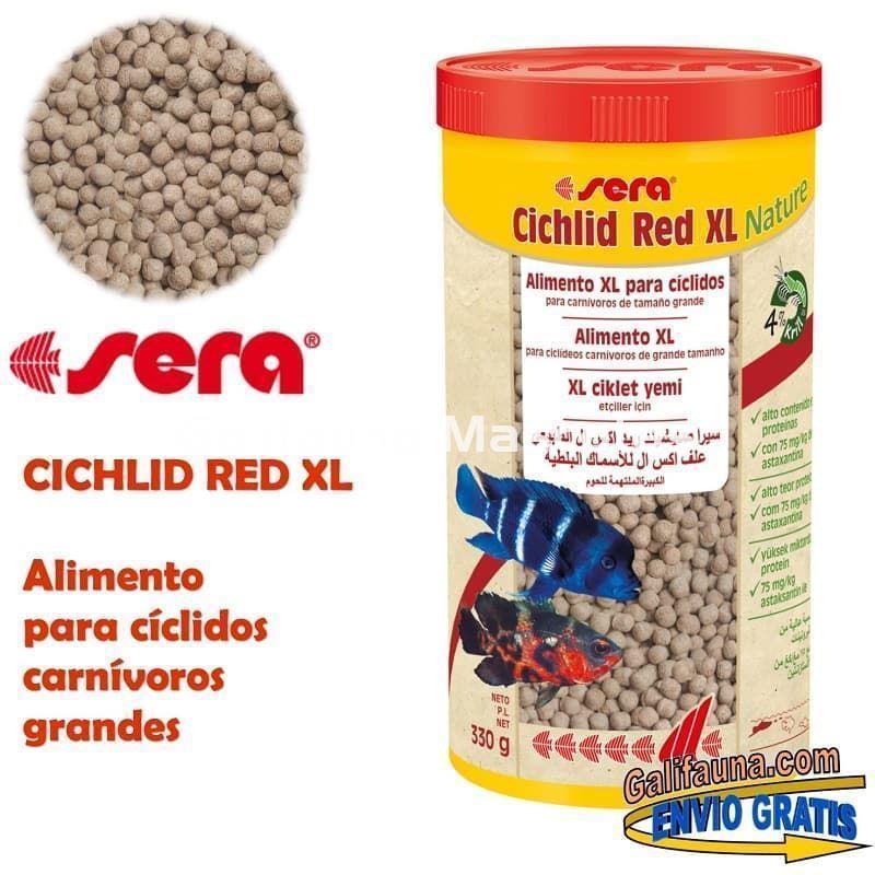 Sera Cichlid Red XL Nature 1000mL Color Enhancing Pellets XL Cichlid Fish  Food