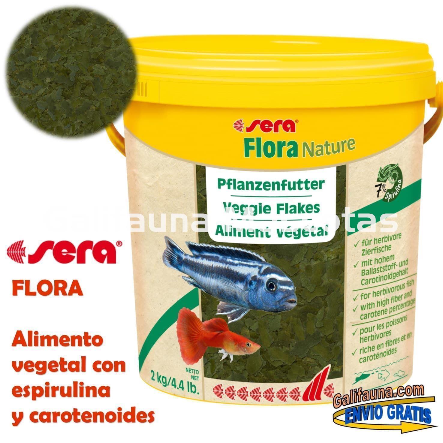 Sera Flora 10 litros. Alimento vegetal con espirulina. - Imagen 1