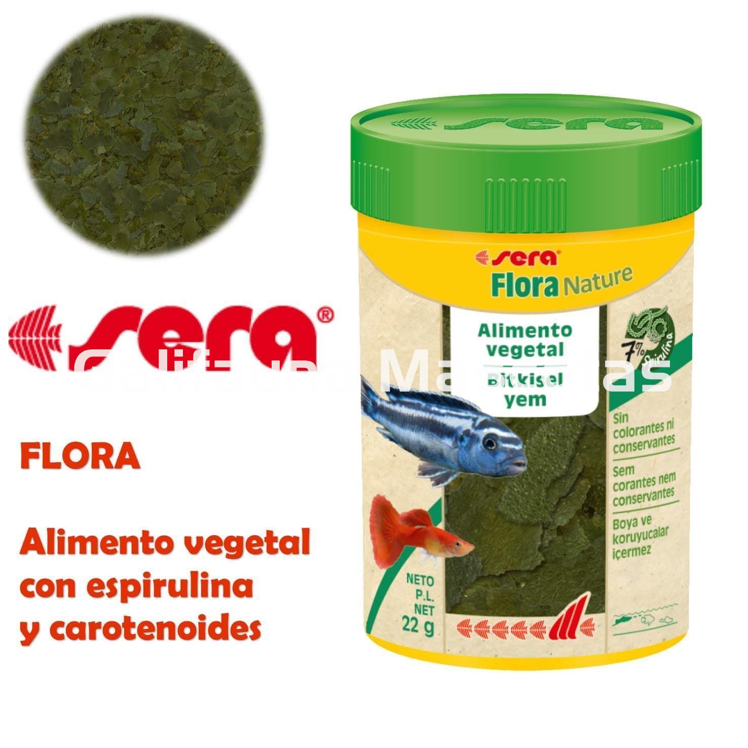 Sera Flora 100 ml. Aporte vegetal con espirulina. - Imagen 1