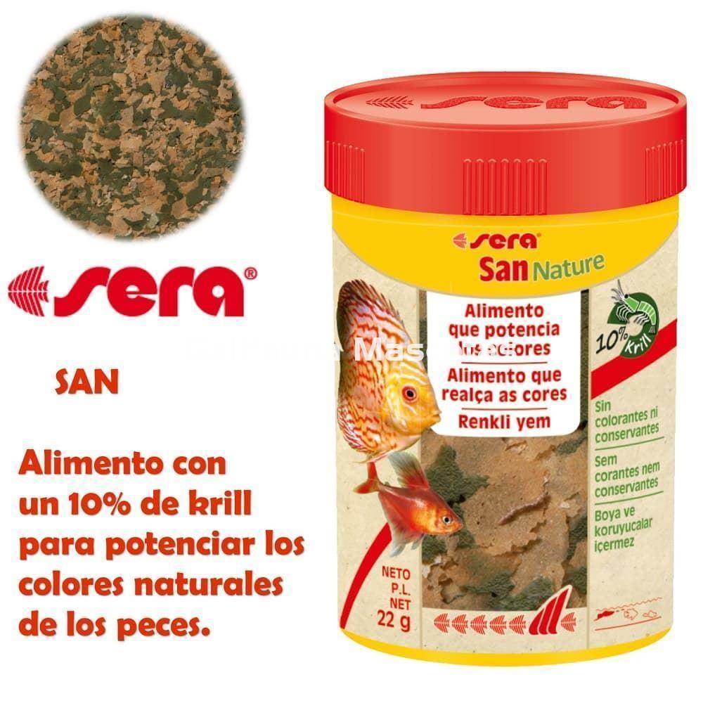 SERA San 100 ml. Alimento para peces potenciador del color - Imagen 1