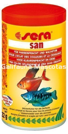 SERA San 100 ml. Alimento para peces potenciador del color - Imagen 3