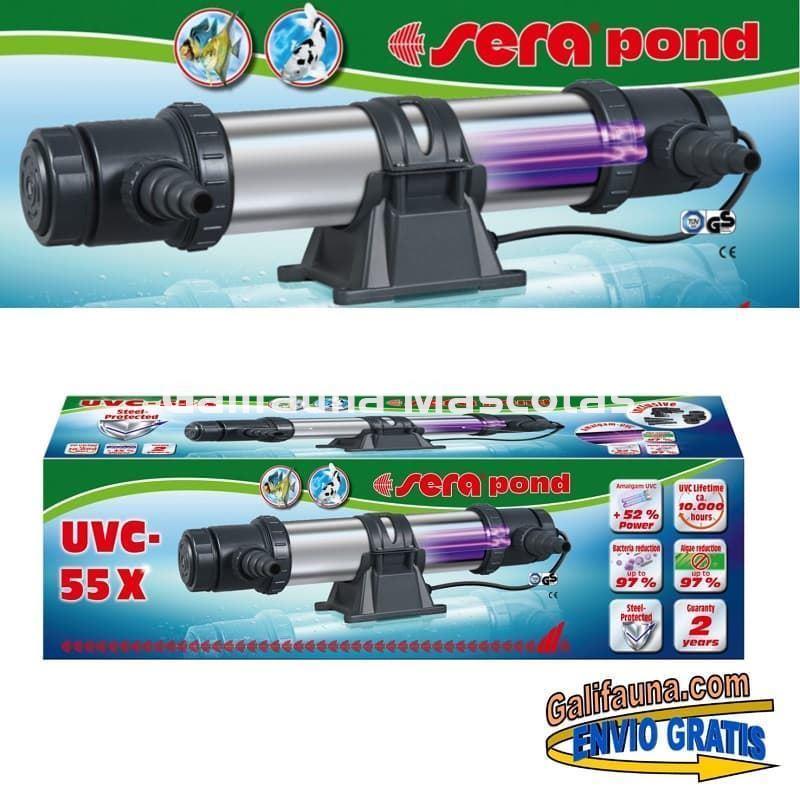 SERA Sistema de lámpara UVC 55 X. Clarificador de agua UV-C - Imagen 1