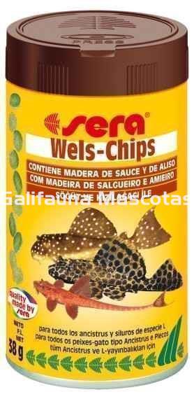 Sera Wels-Chips 100 ml. Para siluros raspadores. - Imagen 3