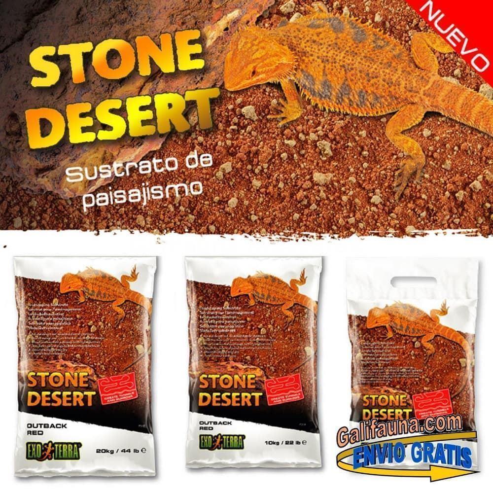 Sustrato de paisajismo STONE DESERT. Color ROJO del OUTBACK. - Imagen 1