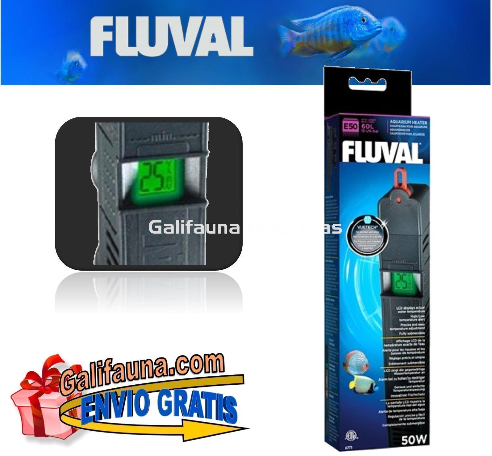 Termo calentador Electrónico FLUVAL E. Con carcasa irrompible. Desde 50 a 300 W. - Imagen 1