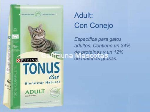 Tonus adult con Conejo 15 kg. Pienso Purina Tonus gato - Imagen 2