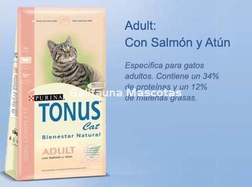 Tonus adult con salmón y atún 15 kg. Pienso Purina Tonus gato - Imagen 2