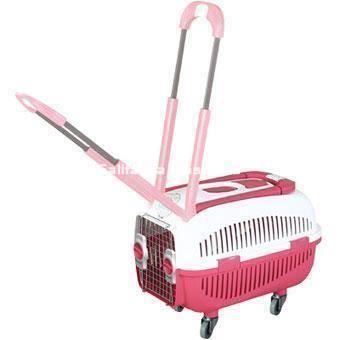 Transportin con ruedas y asa Trolley 58x37x43.5 Rosa - Imagen 1