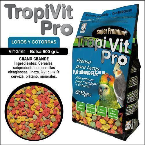 TROPIVIT PRO Pienso para Loros y Cotorras. Grano grande. Alimento super premium para aves. - Imagen 2